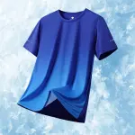 Simple Fashion Gradient Sports T Shirts Fashion Summer Short Sleeve 3D Printed Fitness T-shirts Casual Oversized Unisex Tees