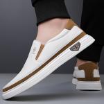 Men's Stylish Slip-On Loafers | Synthetic Shoes | Soft Upper, Non-Slip Rubber Sole, Decorative Stitching | Comfortable for Everyday Casual Wear